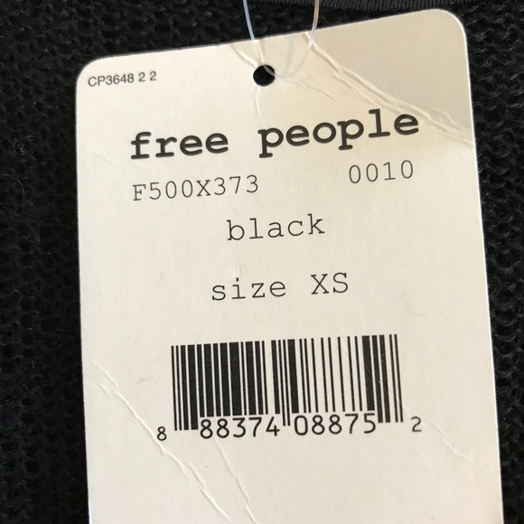 Free People Jane Eyre Black Sweater Dress Sz XS - Picture 3 of 7